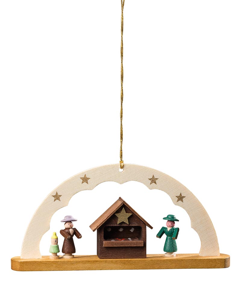 Richard Glaesser Baumbehang Schwibbogen Weihnachtsmarkt aus Seiffen im Erzgebirge