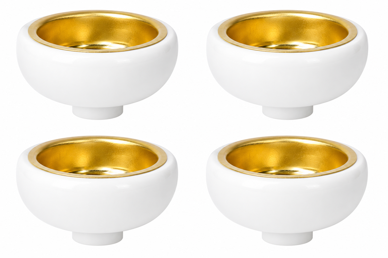 Richard Glaesser Teelichtadapter weiß für 14 mm Tülleneinsätze 4er Set aus Seiffen im Erzgebirge