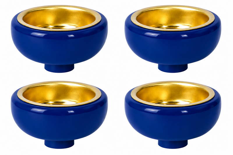 Richard Glaesser Teelichtadapter blau für 14 mm Tülleneinsätze 4er set aus Seiffen im Erzgebirge