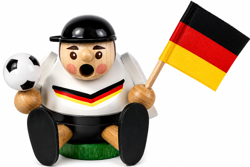 Richard Glaesser Minikugelrauchmann Fußballfan aus Seiffen im Erzgebirge