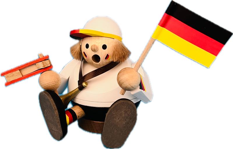 Richard Glaesser Rauchmann Fußballfan sitzend aus Seiffen im Erzgebirge